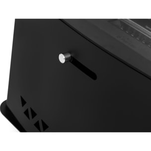 Poêle à éthanol 3kW design rectangulaire en acier noir