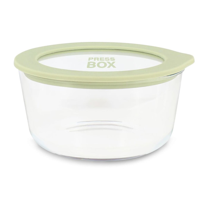 Boîte hermétique ronde verte 470ml PRESSBOX