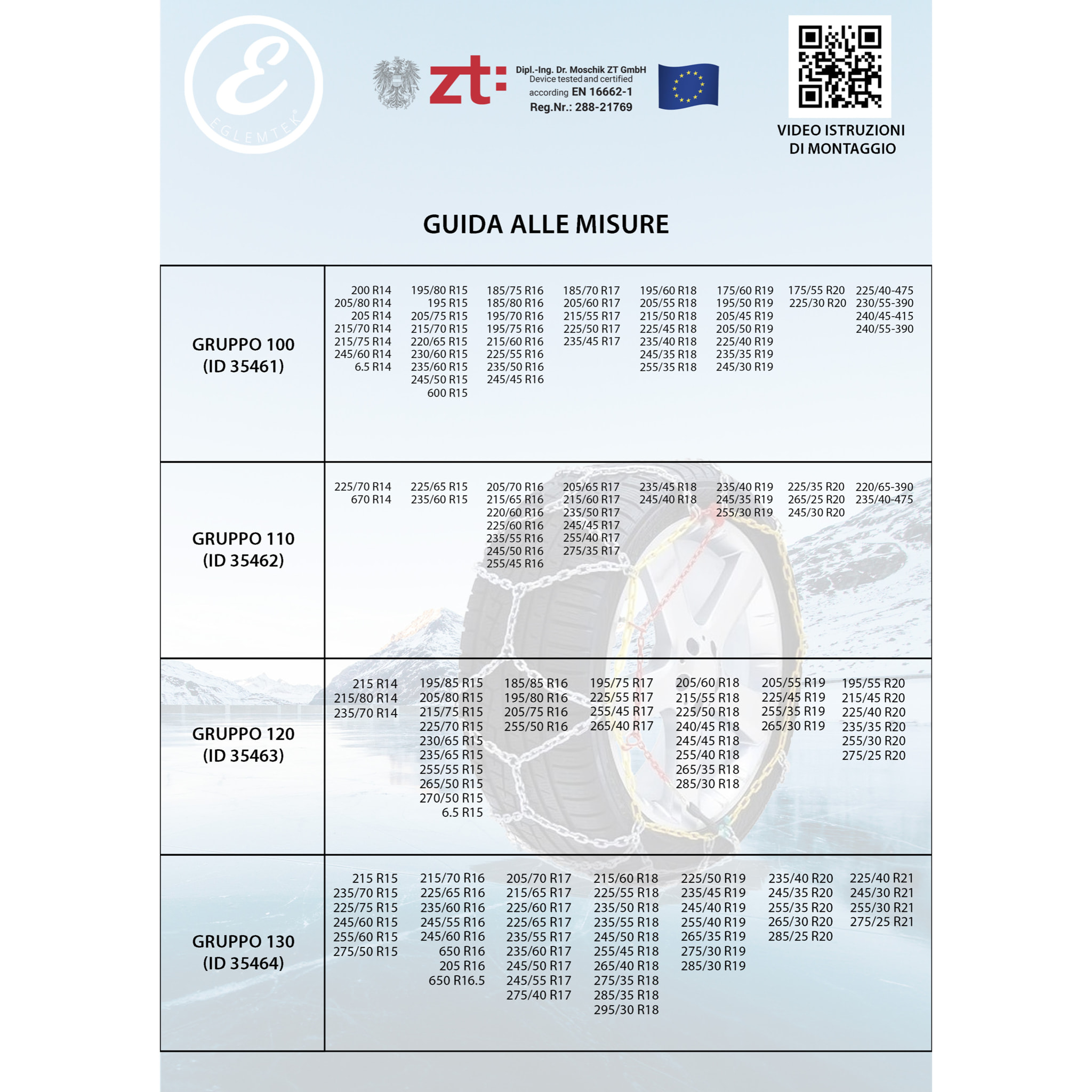 Catene Da Neve In Metallo 9 mm Omologate TUV e GS Onorm Montaggio Rapido Per Auto Macchina Furgone SUV Con Tensionatore Autobloccante (Misura 130)