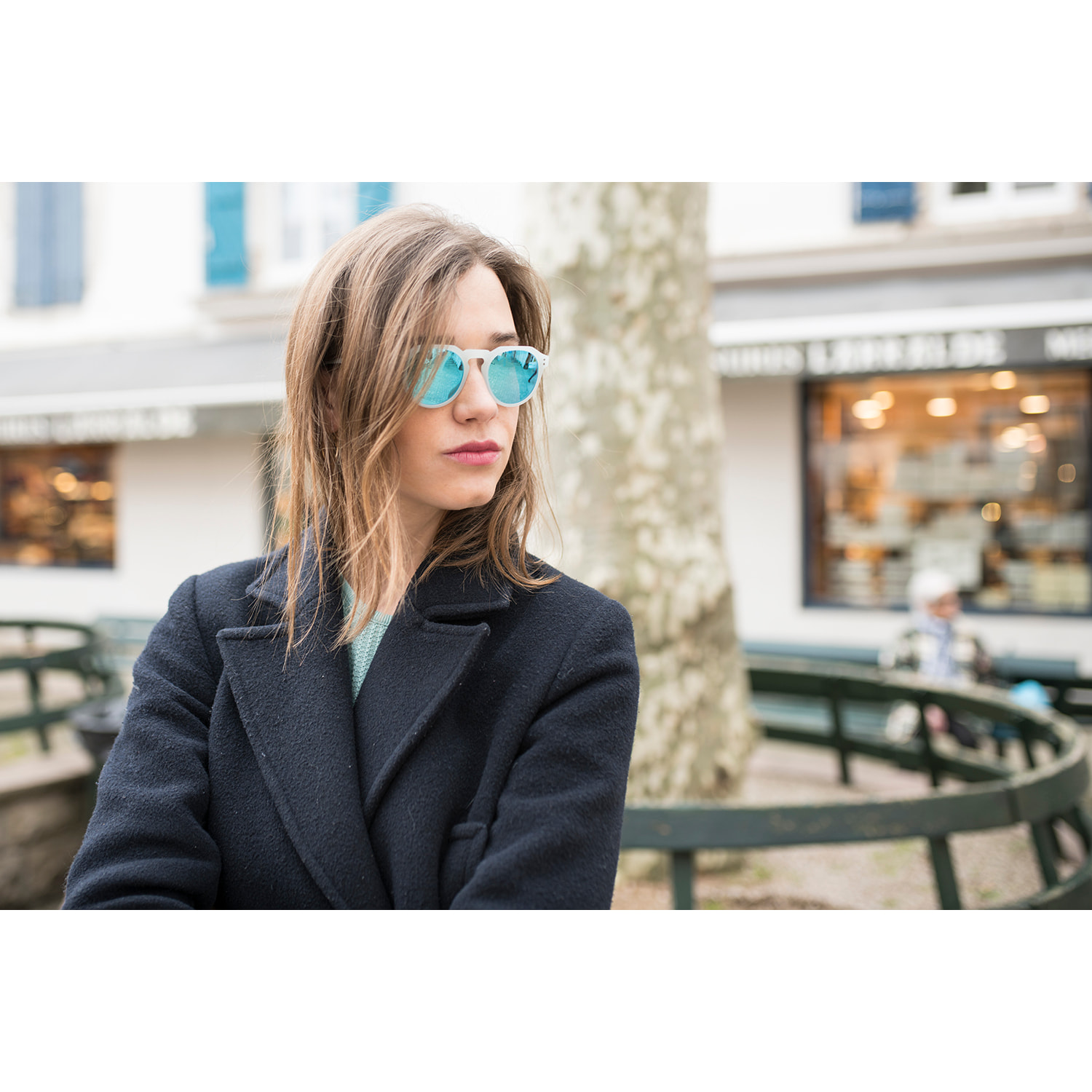 Gafas de sol OCEAN CYCLOPS - Luz azul transparente esmerilada / Revo azul