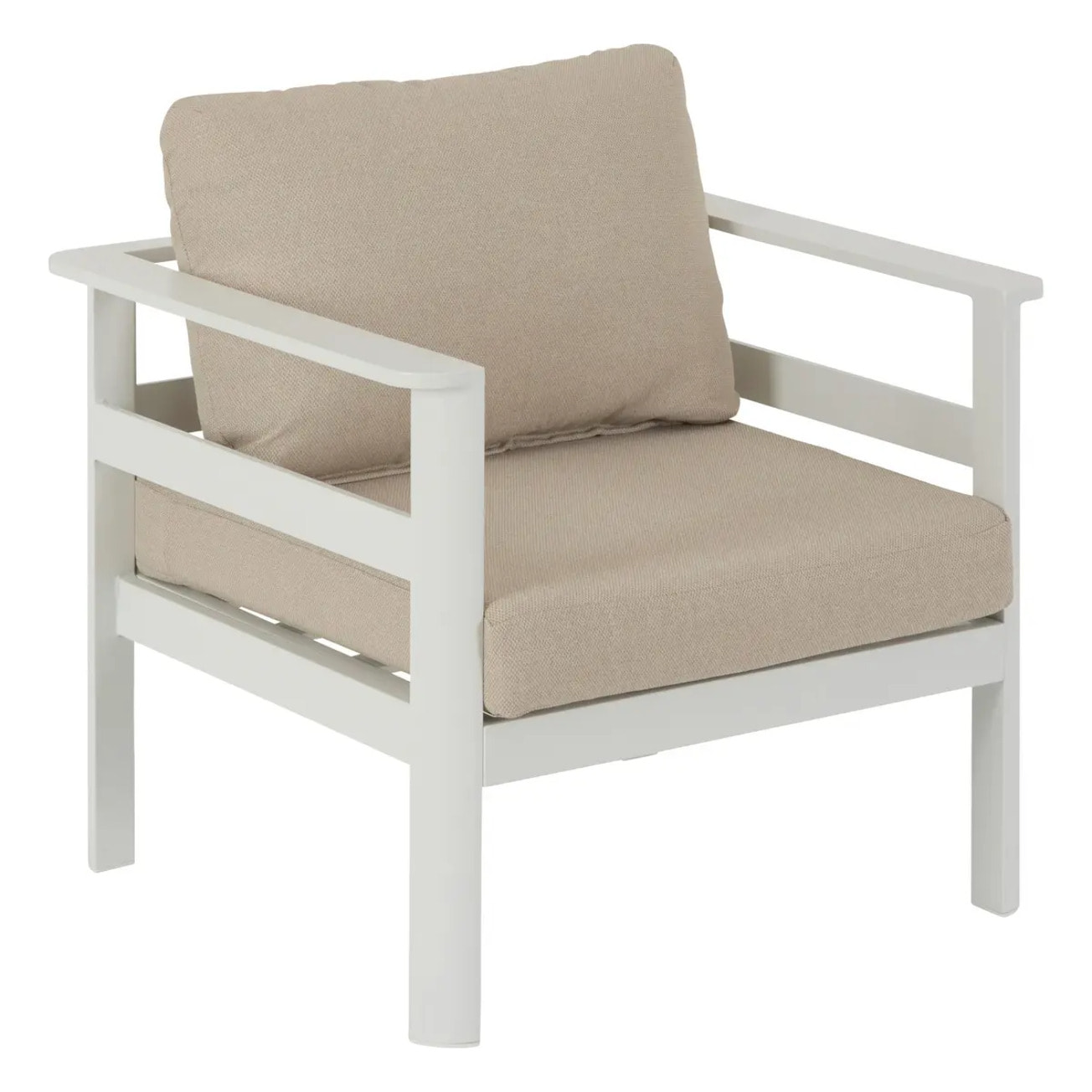 Salon d'angle de jardin "Paradize" 6 places blanc