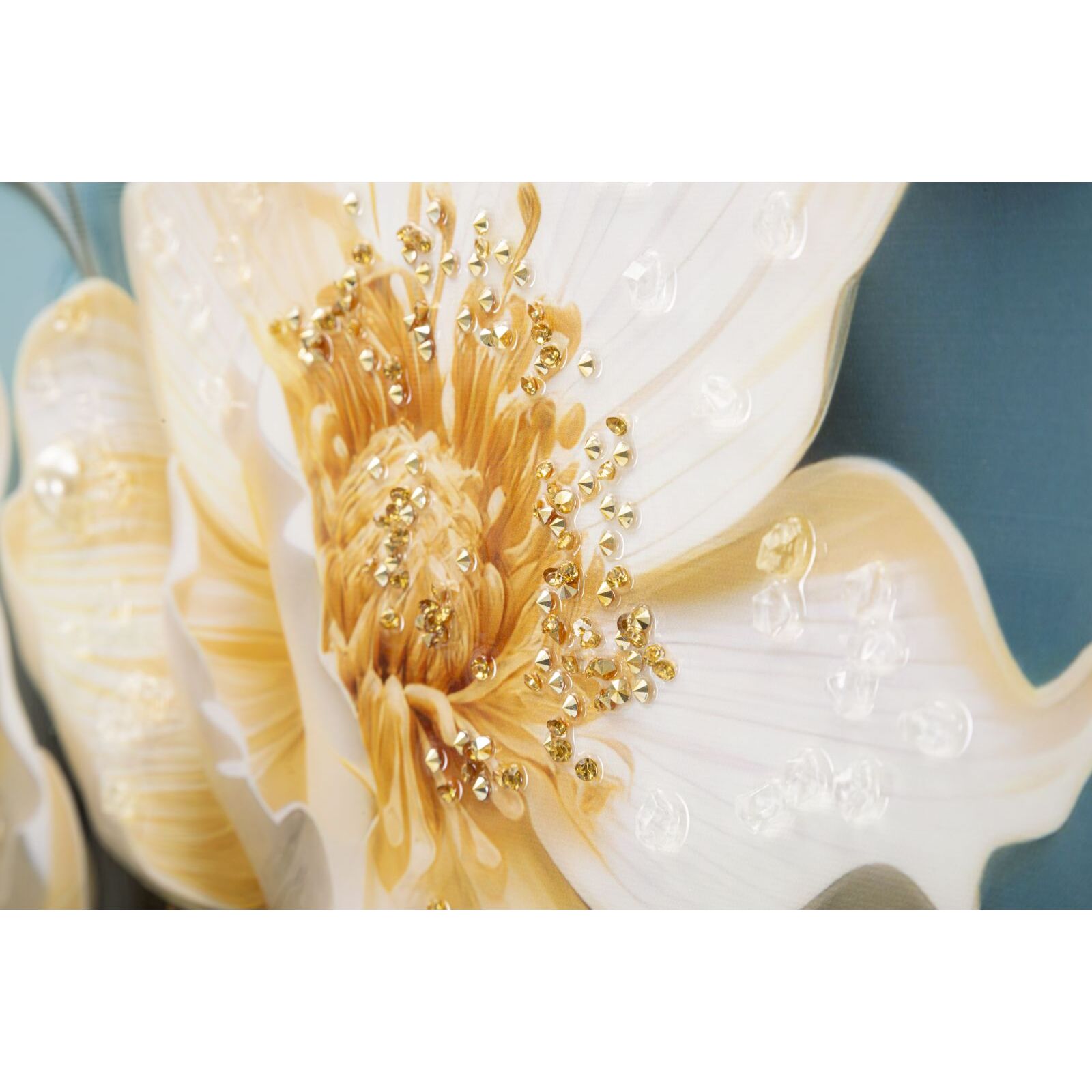DIPINTO SU TELA LACCATO NARCY -B- C/CORNICE CM 82X4X82