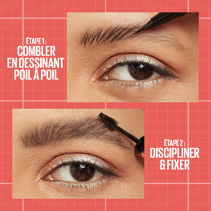 Maybelline New York Build-a-Brow Feutre et gel à sourcils 2-en-1 Soft Brown