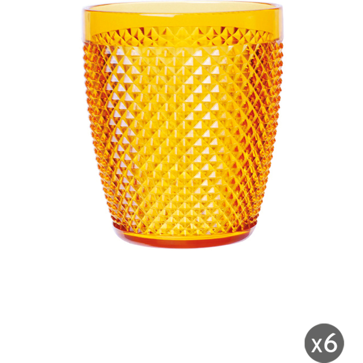 Set de 6 verres Excelsa – Diamond, Plastique Jaune 40 cl