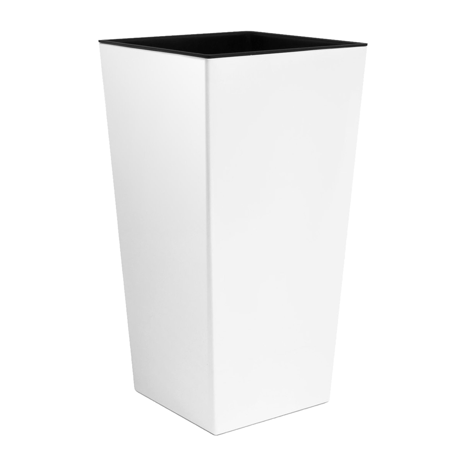 2 unidades de macetero zanvic urbi 26,6 litros de plástico fower pot con interior liner 27 x 27 x 50 cm blanco