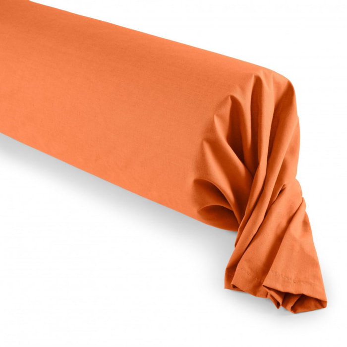 Taie de traversin 45 x 185 cm / 100% Coton 57 fils/cm² - Orange