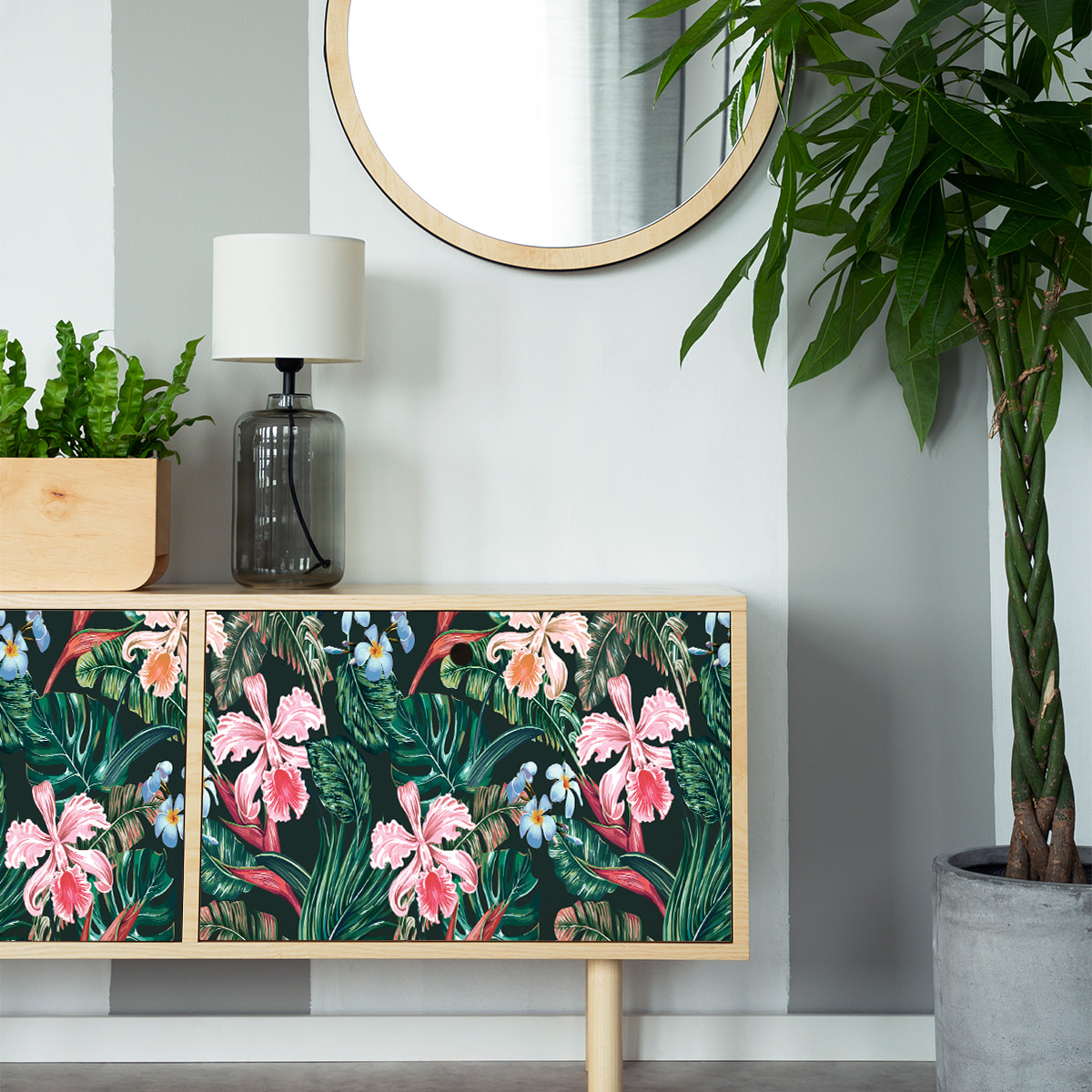 Sticker meuble tropical kwok 60 x 90 cm