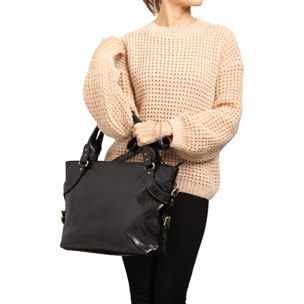 Borsa a mano  da donna In Vera pelle Made in Italy 43x28x12 cm