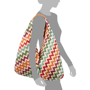 Banzi bolso Shopper de algodón, con asa en cuero. Diseño exclusivo.