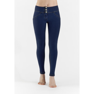 Pantaloni push up WR.UP® superskinny vita media effetto denim