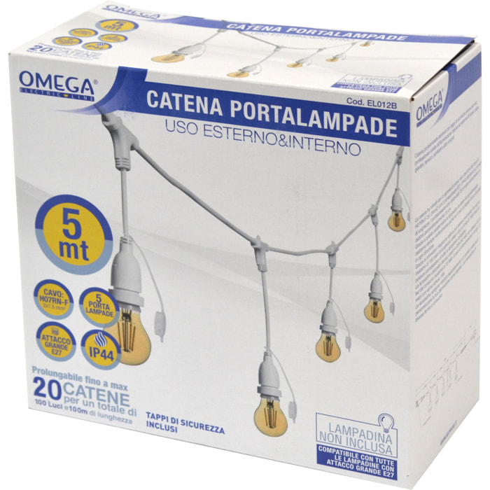 OMEGA Catenaria portalampade 5 metri