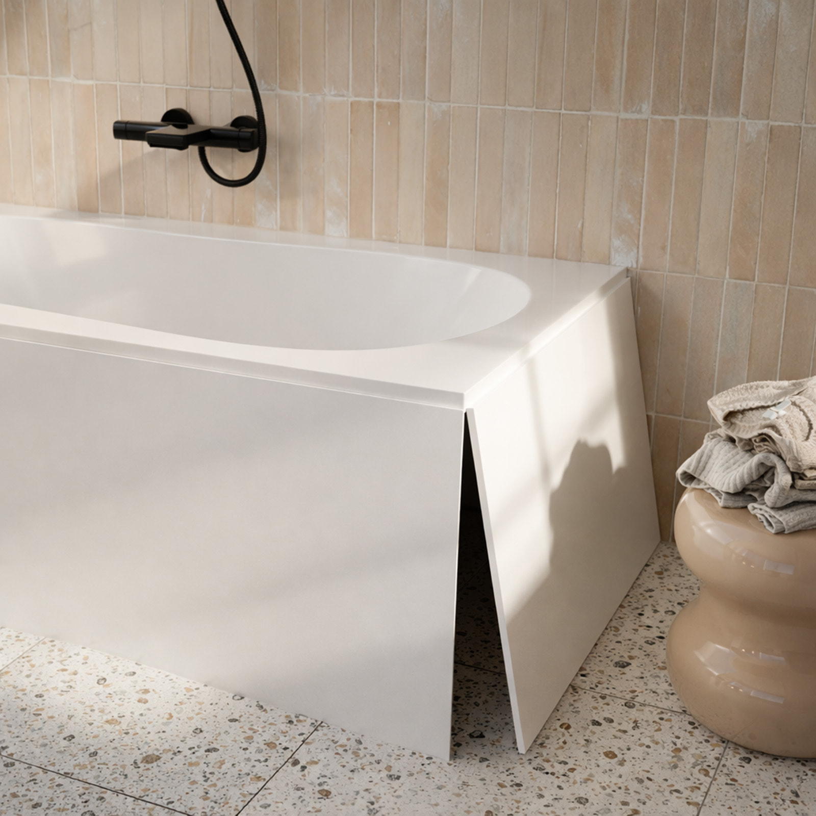 Tablier de Baignoire Blanc Mat 180x50x2.5 cm - 100% Acrylique