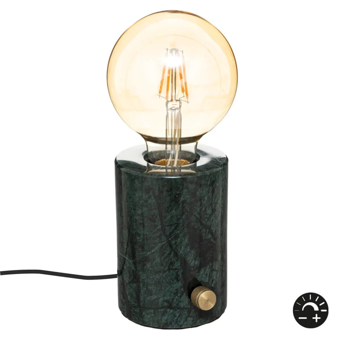 Lampe socle "Saba" - marbre - noir - H11 - 5 cm