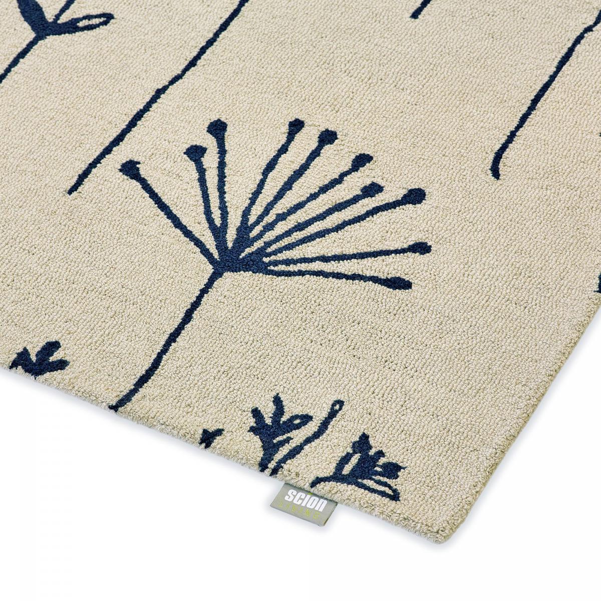 Tapis salon et chambre fait à la main en laine motif floral CHICDOUK