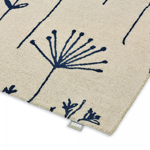 Tapis salon et chambre fait à la main en laine motif floral CHICDOUK