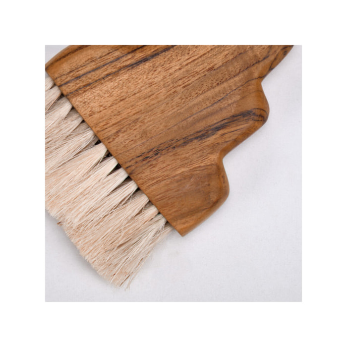Brosse de nettoyage triangle en fibres d'ananas et bois de teck - LUGO