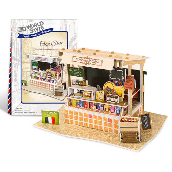 Puzzle 3D WORLD STYLE FRANCIA  Puesto de Crepes tradicional