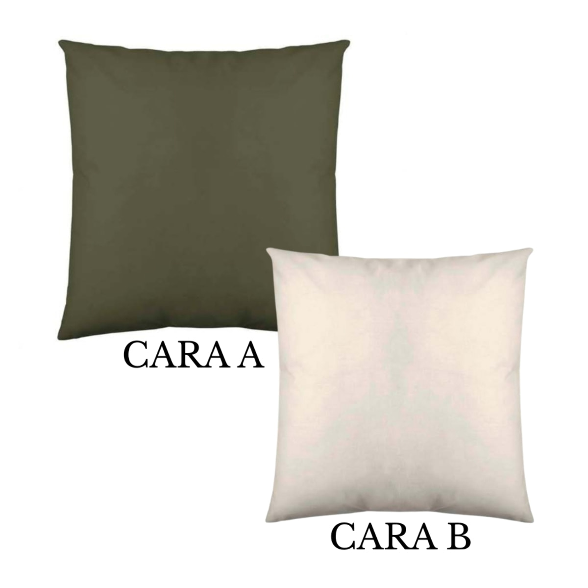 Icehome - Funda de Cojín Estampado - Con Cremallera - Sin relleno - 100% Microfibra - Verde/Vainilla