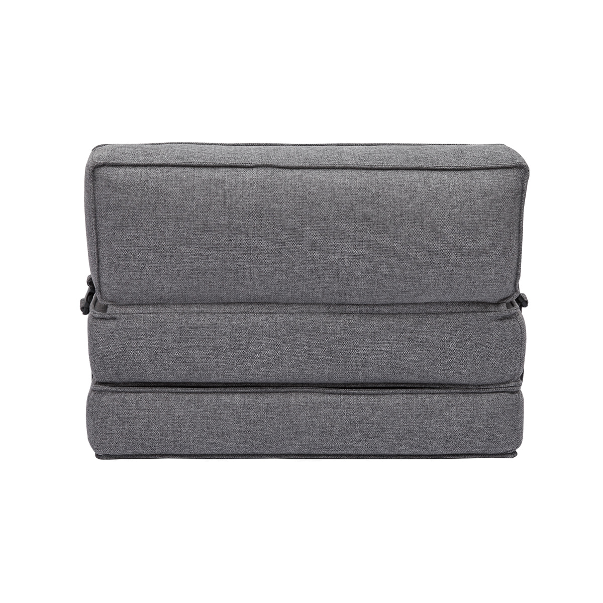 Chauffeuse 1 place convertible en tissu gris KATY