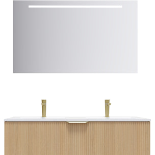 Ensemble double vasque 1 tiroir + miroir - VENICE