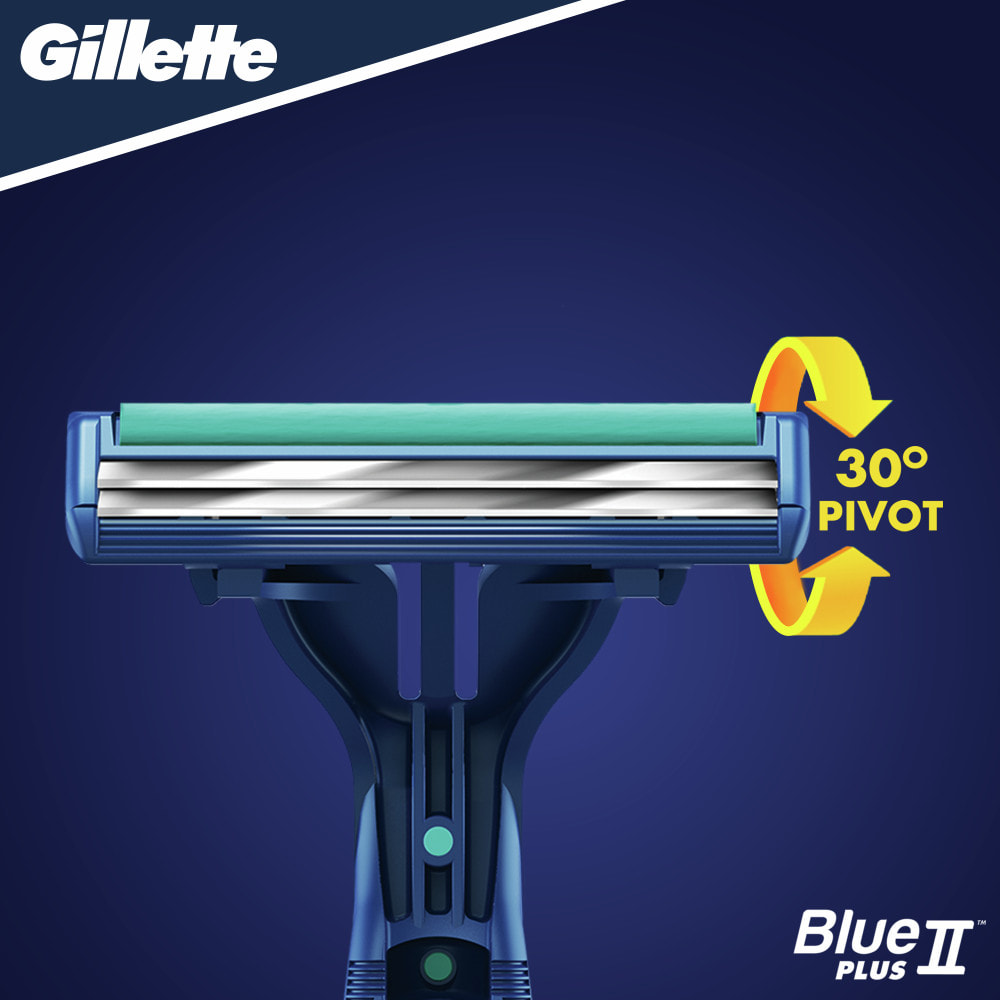 3x10 Rasoirs Jetables Gillette Blue II Plus Slalom