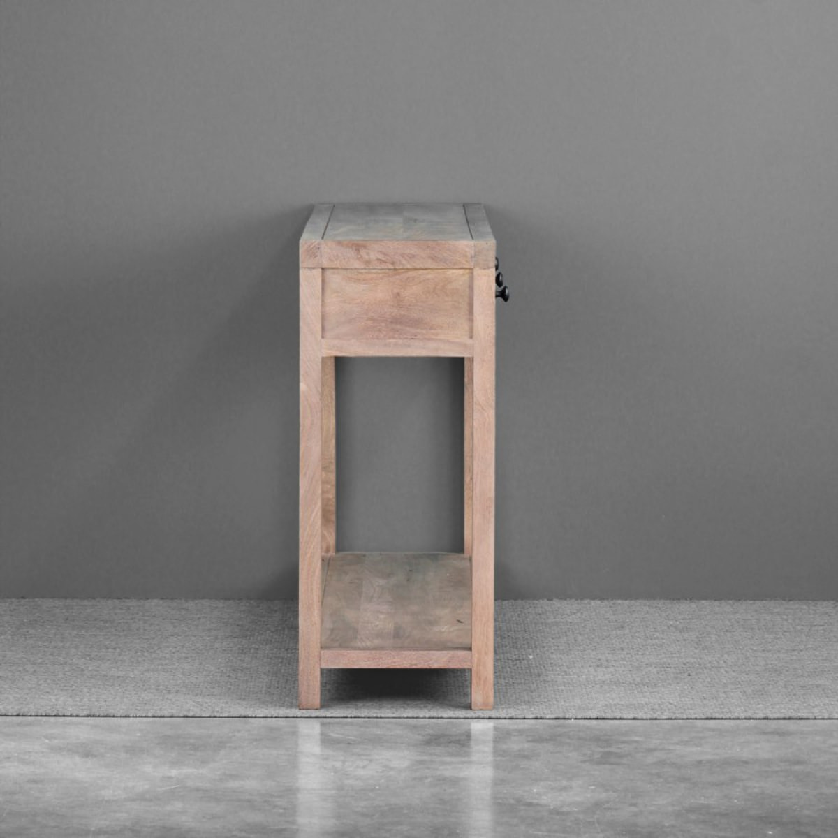 Consolle in legno di mango con 3 cassetti