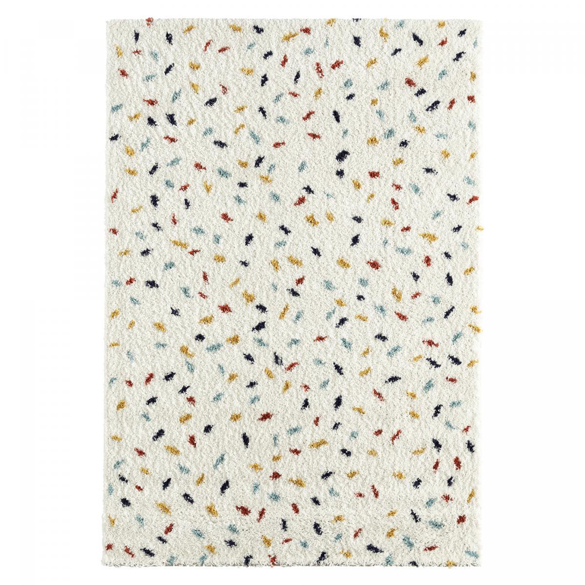Tapis longs poils shaggy tissé motif berbère PACE