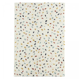 Tapis longs poils shaggy tissé motif berbère PACE