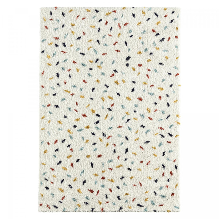 Tapis longs poils shaggy tissé motif berbère PACE