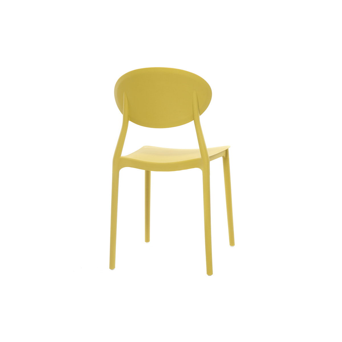 Chaises design empilables jaunes intérieur - extérieur (lot de 2) ANNA