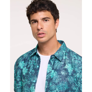 Camisa Manga Corta Azul - Westy