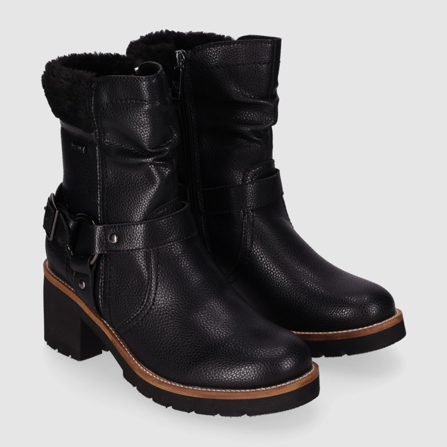 Botines de Piel - Negro - Tacón: 5 cm