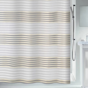 Rideau de douche Polyester VERSILIA Beige effet métalique Spirella