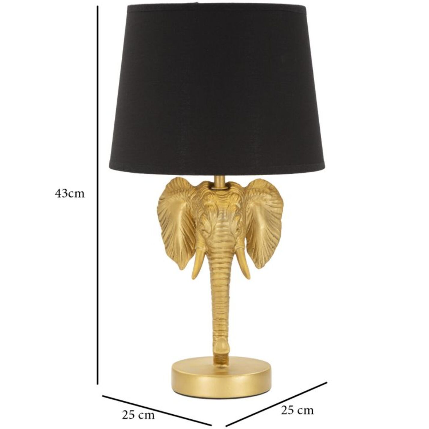 LAMPADA DA TAVOLO ELEFANTE CM Ø 25X43