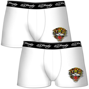 set de 2 bóxer ed hardy para hombre blanco