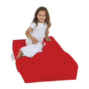 Sillón + puf para niños para exteriores rojo