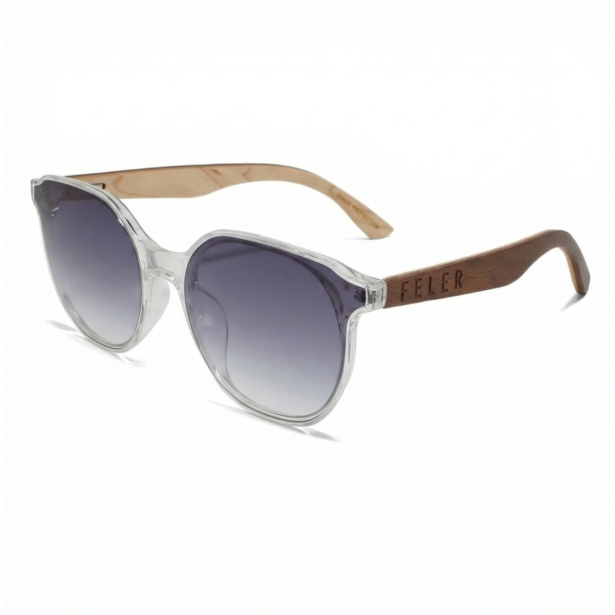 Gafas de Sol Feler 1596-11 Polarizadas de Madera Unisex 52 mm