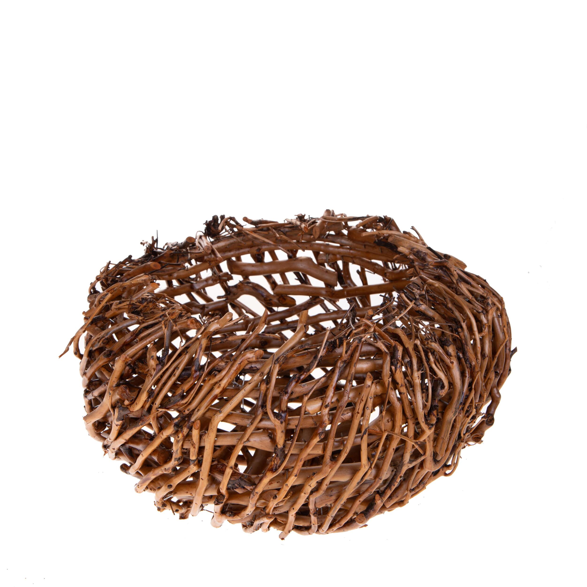 Cachepot con stecchi naturali - Pezzi 1 - Marrone - 26XH22X26cm - Bianchi Dino