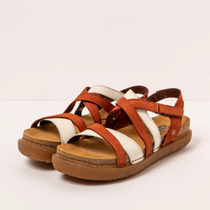 Sandalias 1714 MULTI D.ORANGE-CREAM /RHODES color D.orange-cream