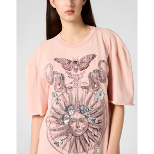 PHILIPP PLEIN Open Back T-Shirt Dress Butterfly Tattoo
