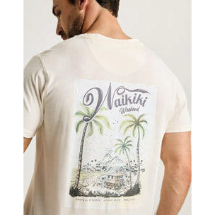 Camiseta Manga Corta Off White - Dawes
