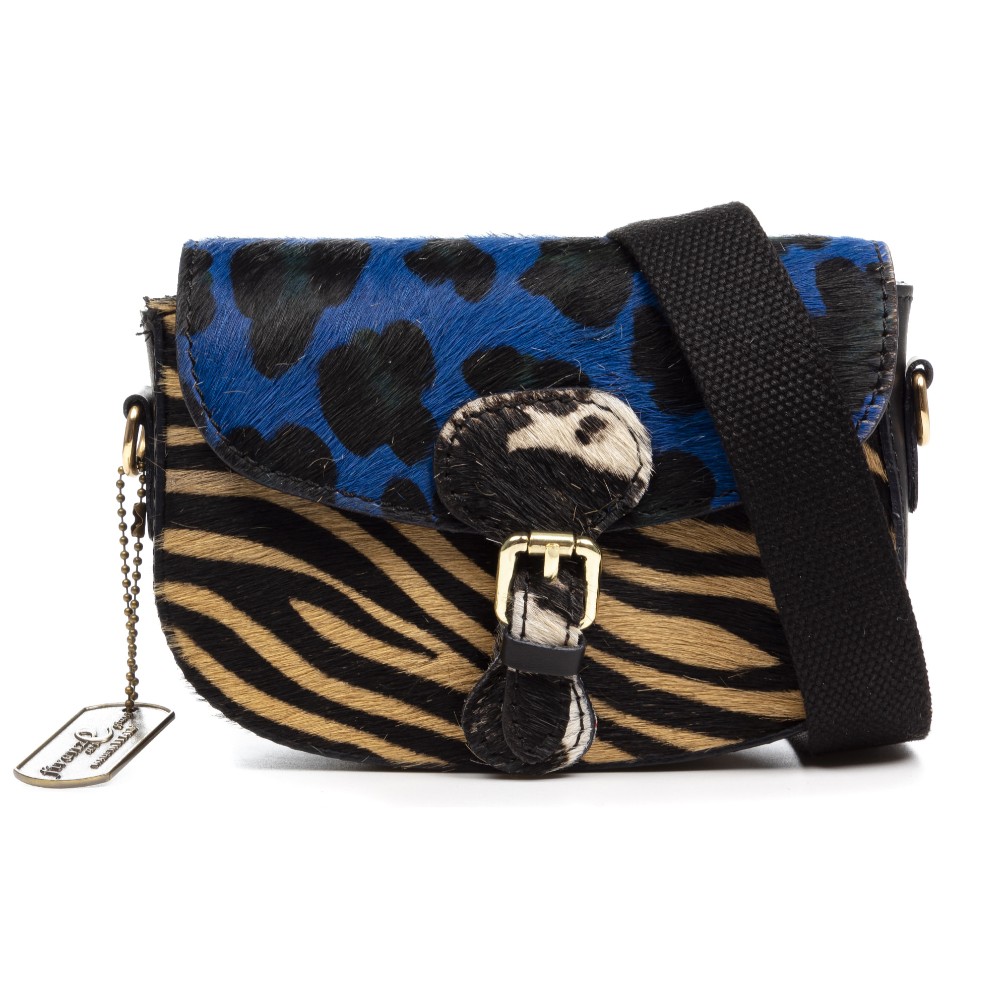 Annone borsa a tracolla donna. Pelle autentica finitura Cavallino