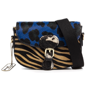 Annone borsa a tracolla donna. Pelle autentica finitura Cavallino