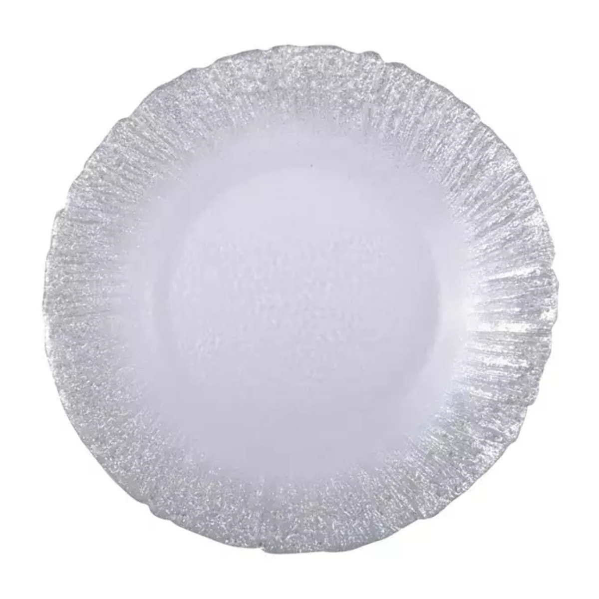 Lot de 6 Assiette à dessert flash argent 21cm