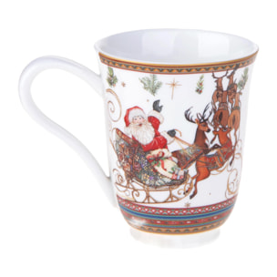 Tazza con B.Natale in Gift Box - Pezzi 1 - Colore Rosso - 13,4x11Hx13,4cm - Bianchi Dino