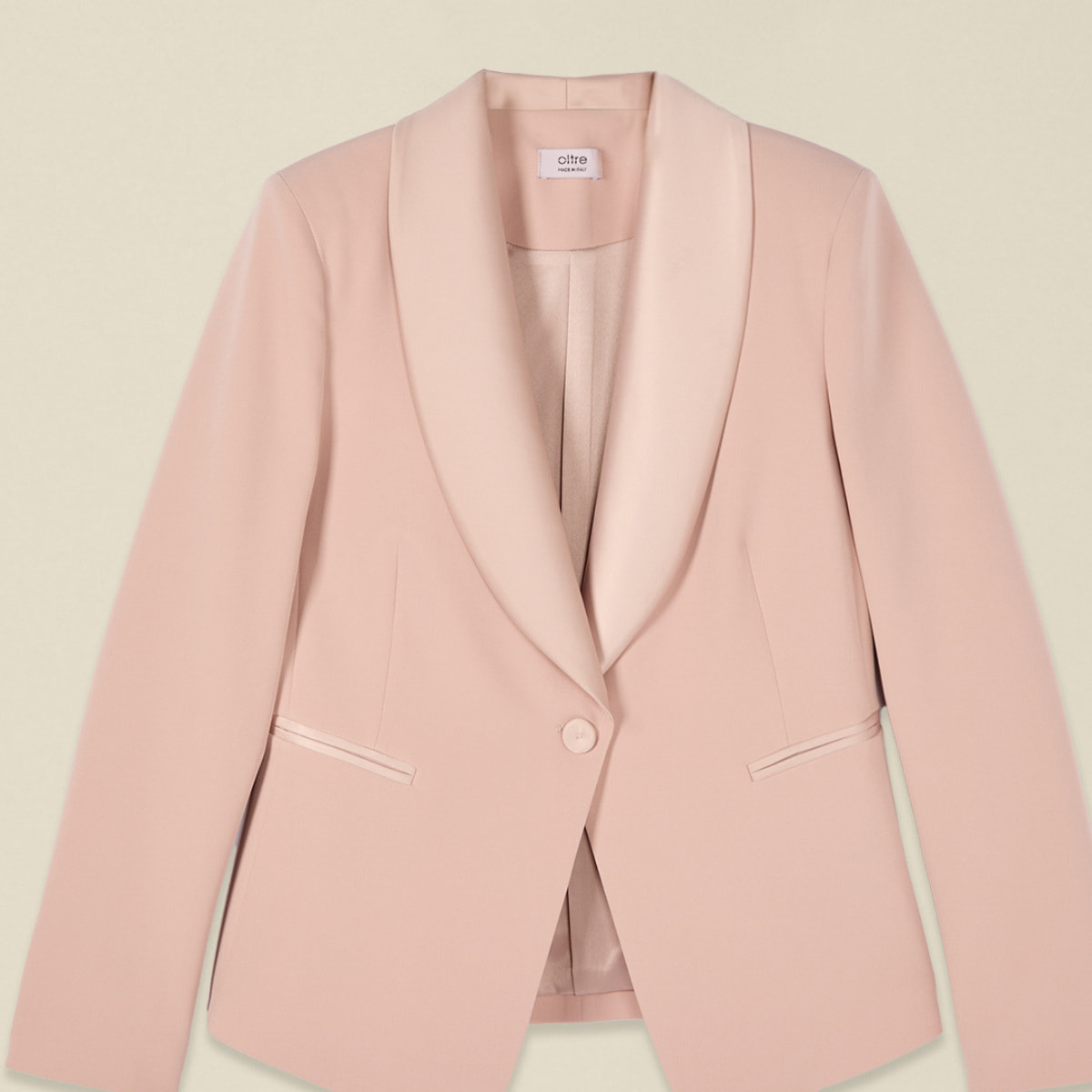 Oltre - Blazer con solapas de raso - Rosa