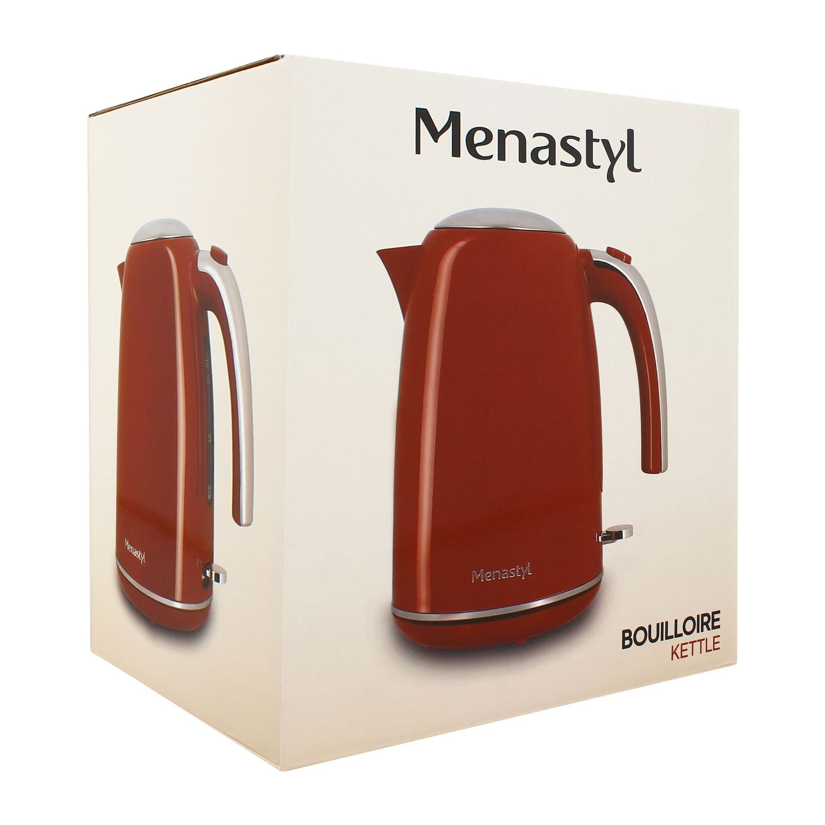 Bouilloire en acier inoxydable 1,7L brique RETRO