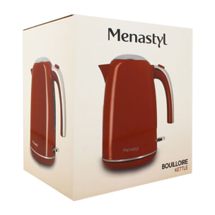 Bouilloire en acier inoxydable 1,7L brique RETRO