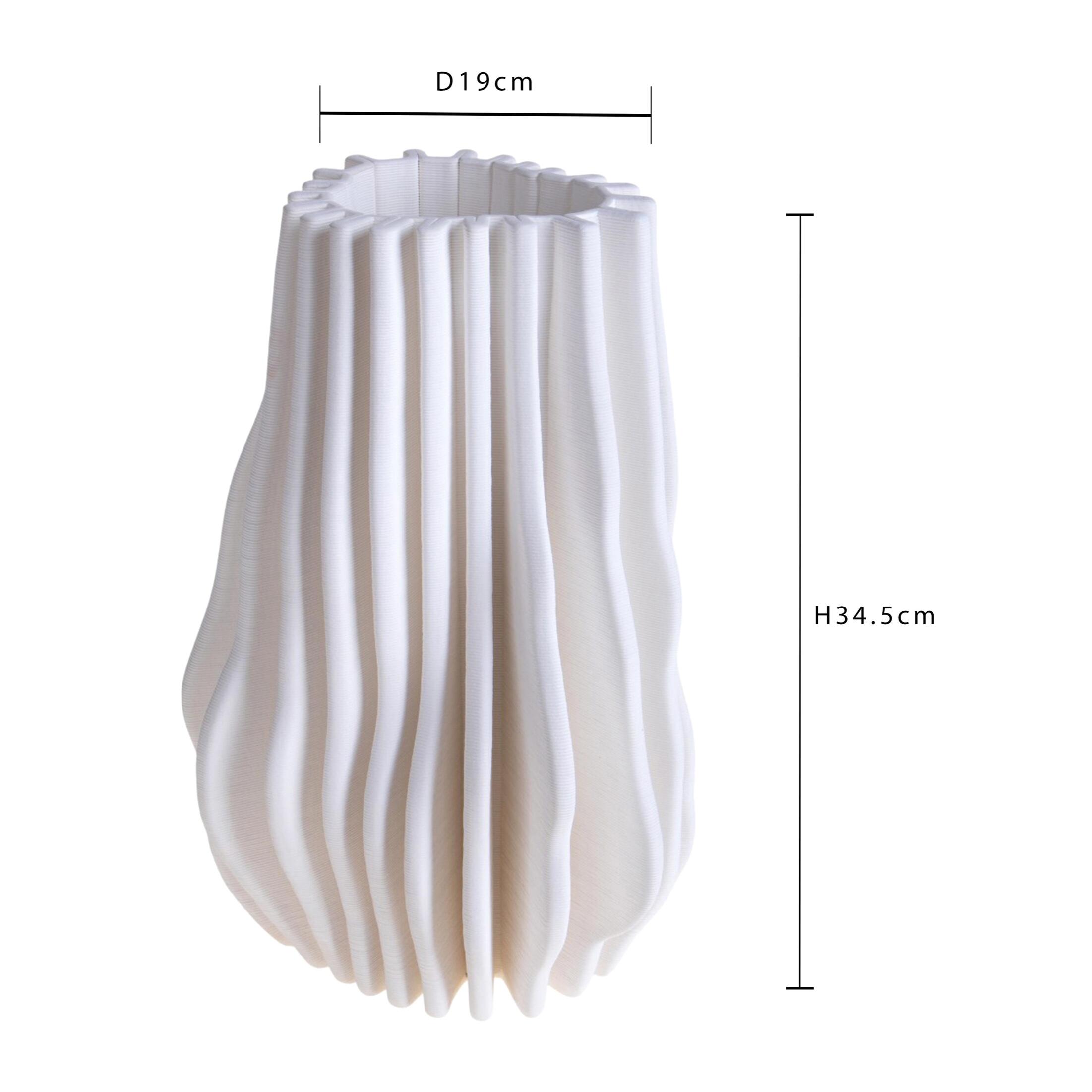 Vaso con righe in rilievo - 26xH34,5x19cm - Pezzi 1 - Bianchi Dino SpA