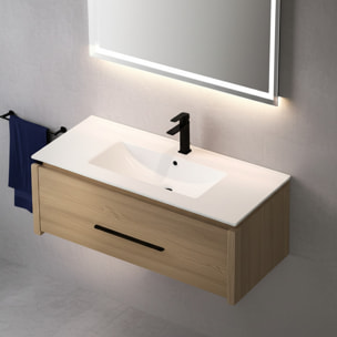 Lavabo Da Incasso Rettangolare Lavandino Bagno In Ceramica Design Moderno Elegante Per Top Bagno 71 x 46 cm Bianco
